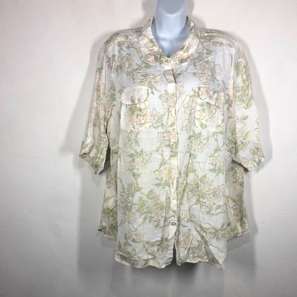 Croft & Barrow floral blouse size 2X